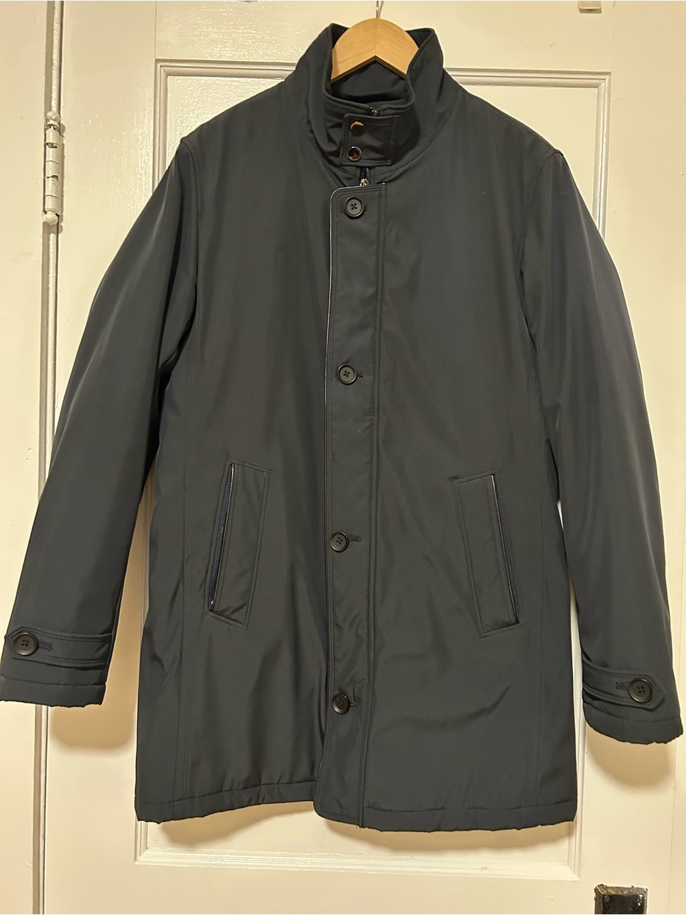 Navy Water Resistant Coat
